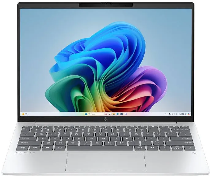 Laptop HP Laptop HP OmniBook 7 AeroNGAI 13-bg1009nn with processor AMD Ryzen™ AI 7 350 up to 5.0GHz, 13.3", 2K, IPS, 16GB LPDDR5x RAM, 2TB SSD, AMD Radeon™ 860M Graphics, Windows 11 Home, Glacier silver