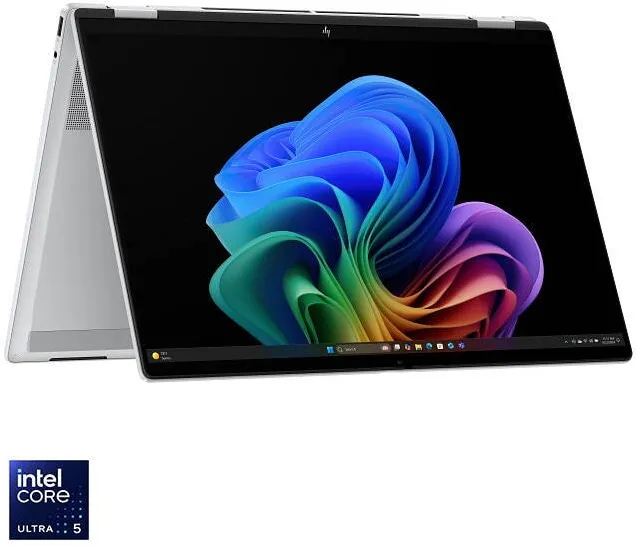 Laptop HP Laptop HP OmniBook X FlipNGAI 16-as0024nn cu procesor Intel® Core™ Ultra 5 226V pana la 4.5GHz, 16'', 2K, IPS, Touch, 16GB LPDDR5x RAM, 1TB SSD, Intel® Arc™ , Windows 11 Home, Glacier Silver