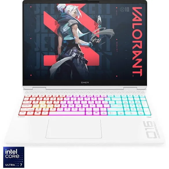 Laptop HP Laptop Gaming HP Omen 16-ah0016nn cu procesor Intel® Core™ Ultra 7 - 255HX pana la 5.2GHz, 16.0", 2.5K, 32GB DDR5 RAM, 1TB SSD, NVIDIA® GeForce RTX™ 5070 8GB GDDR7, Free DOS, Ceramic White