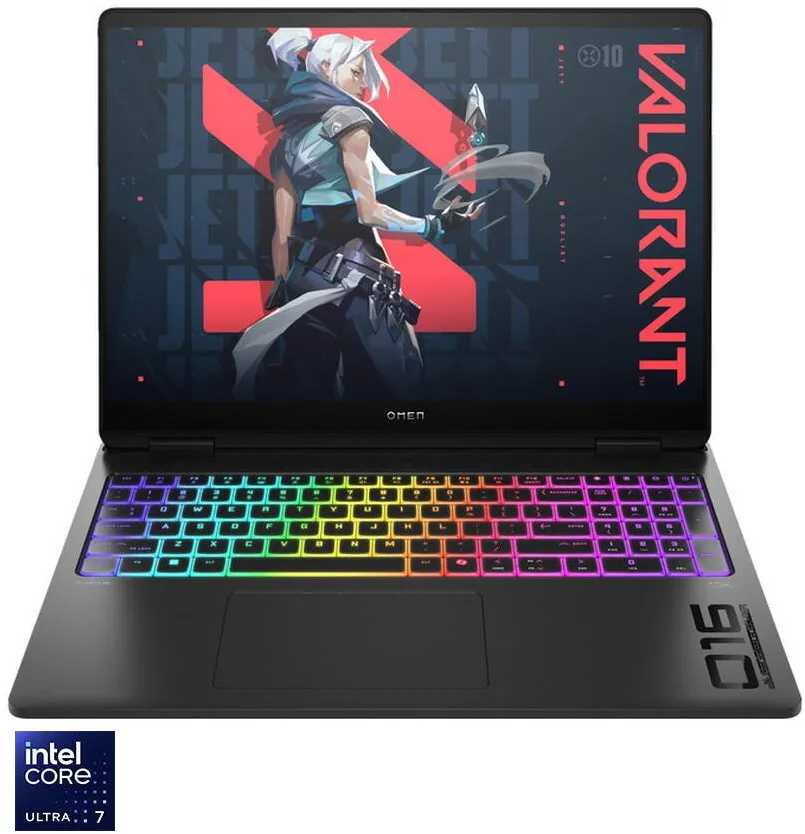 Laptop HP Laptop Gaming HP Omen 16-ah0017nn cu procesor Intel® Core™ Ultra 7 - 255HX pana la 5.2GHz, 16.0", 2.5K, 32GB DDR5 RAM, 1TB SSD, NVIDIA® GeForce RTX™ 5070 8GB GDDR7, Free DOS, Shadow Black
