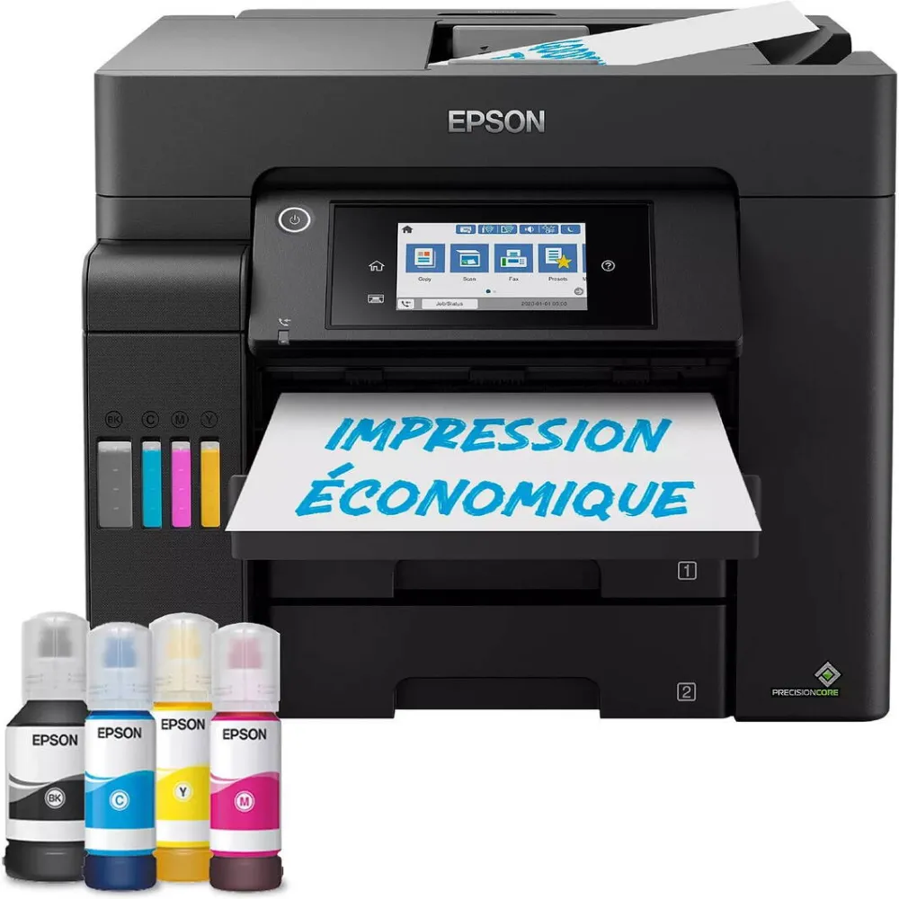 Imprimanta multifunctionala Epson Imprimanta multifunctionala inkjet color Epson ET-5805, A4, duplex, ADF, USB 2.0, Wi-Fi, 8 ppm negru, 25 ppm color