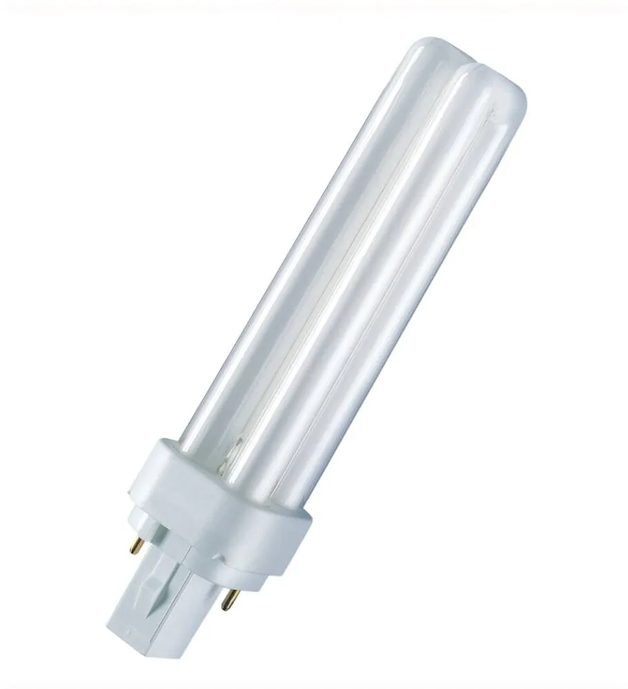 Osram Bec Compact Fluorescent Osram Dulux D / PL-C 10W/830/2P G24d-1 600Lm 3000K Lumina Alba Calda Clasa Energetica G