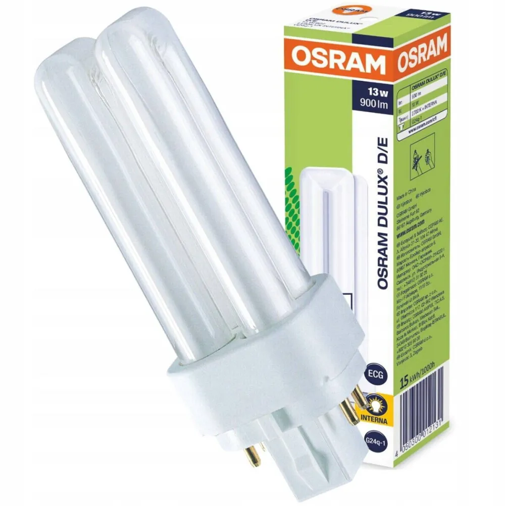 Osram Lampa fluorescenta Osram, G24Q-1, 13W, 900lm, 2700K, Alb cald