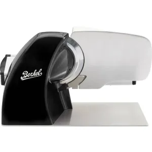Berkel Feliator electric Berkel, Home Line 200 Plus, grosime reglabila 0-18 mm, lama otel cromat 19.5 cm, sistem de siguranta, pentru branzeturi, paine, mezeluri, feliere subtire, minimizare risipa de alimente, motor puternic, panou control iluminat, negr