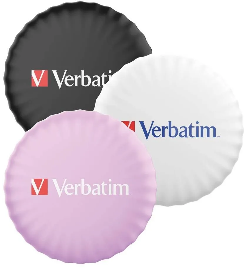 VERBATIM Dispozitiv anti-pierdere Verbatim My Finder Coin, Bluetooth, IP66, set 3 bucati, alb/negru/roz, 31,9x31,9x8mm
