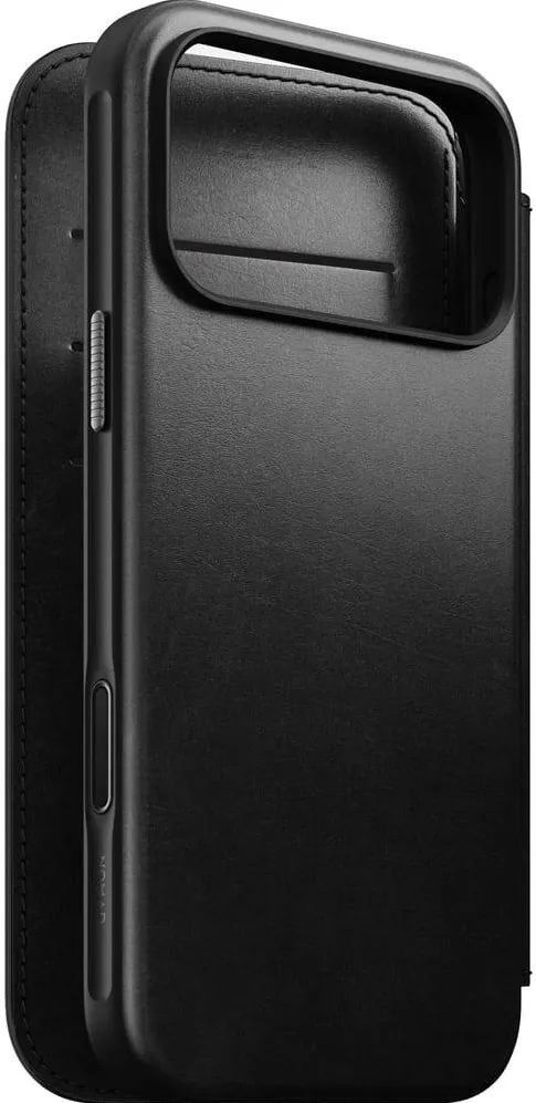 Nomad Husa, Nomad Modern Leather Folio Horween Series pentru iPhone 17 Pro Max, Negru