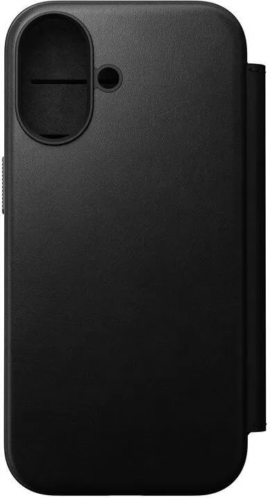 Nomad Husa din piele Nomad Modern Leather Folio cu Card Slot compatibila cu iPhone 17, Negru