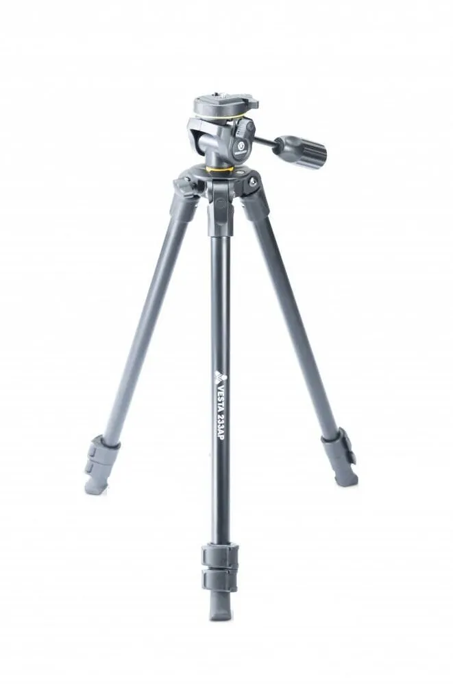 VANGUARD Trepied Vesta 233AP, Aluminiu, 155cm, cap 3D, pentru DSLR si Mirorless, Negru