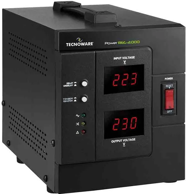 Tecnoware Stabilizator, TECNOWARE, Stabilizator Tensiune 2000VA, Monofazatm 2 Prize Schuko