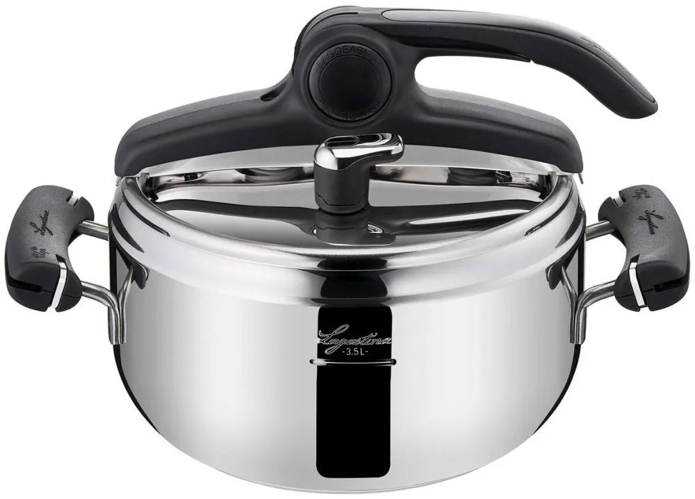 Lagostina Oala sub presiune LAGOSTINA Preziosa Lagoeasy'Up, 3, 5 L, otel 18/10, metalic