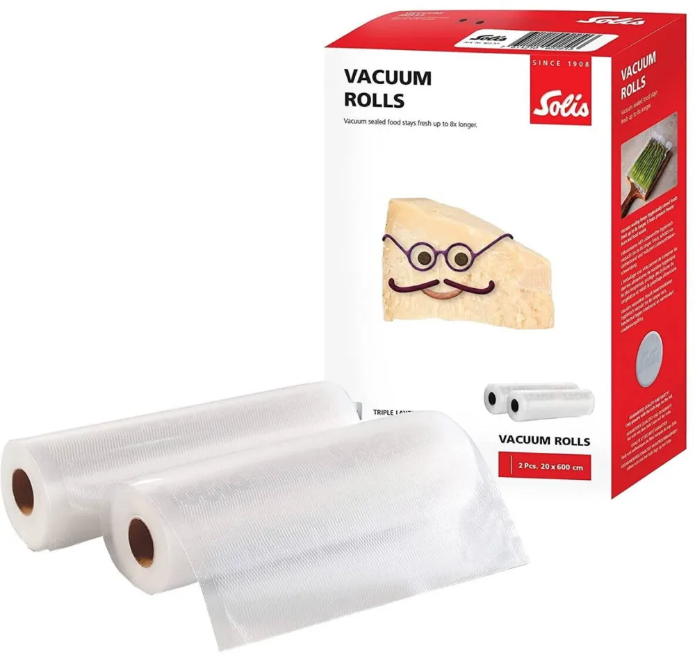 Set 2 role folie gofrata pentru vidat Solis S0108 20 x 600 cm