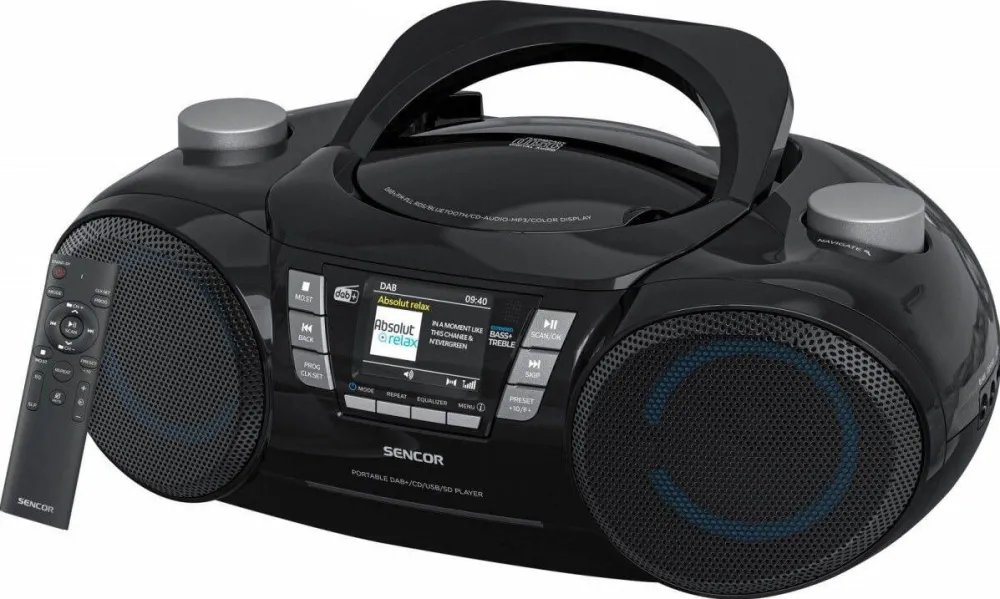 SENCOR Sistem audio SENCOR Boombox DAB+ cu Bluetooth 5.3, 16W, CD/MP3/USB/SD