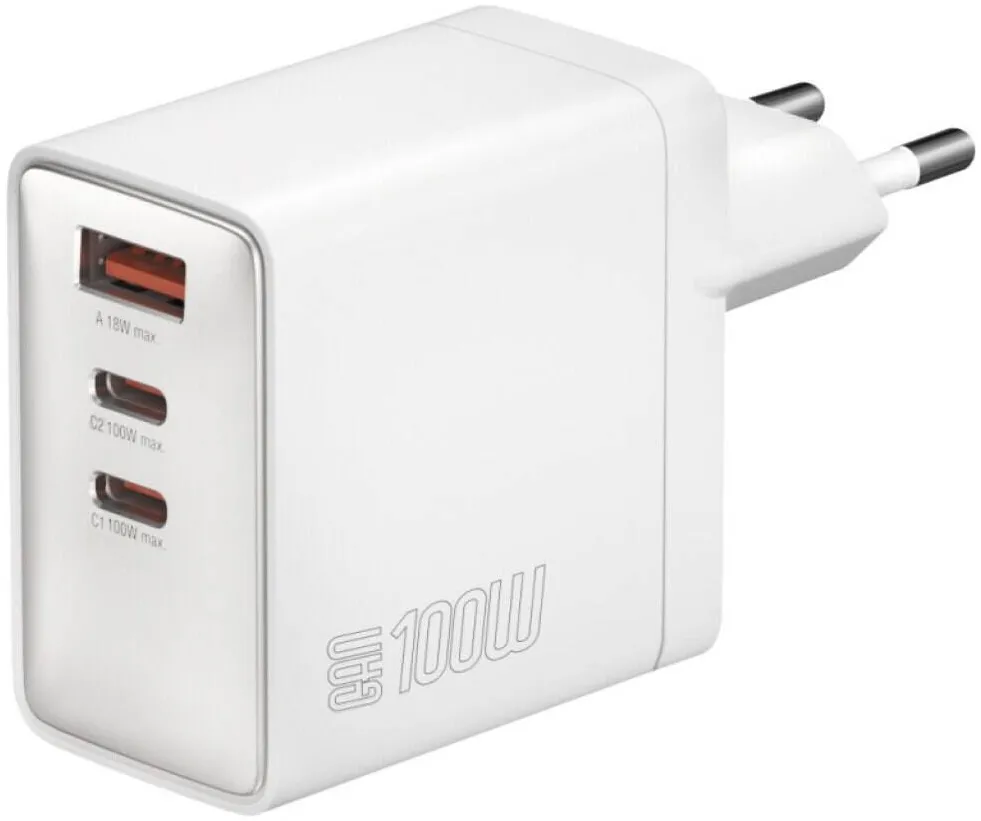 4smarts Incarcator retea 4smarts Pocket GaN, 100W, 2x USB-C, 1x USB-A, Alb