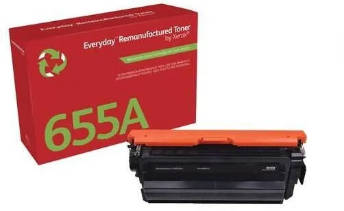 Toner imprimanta Xerox Toner laser, Xerox HP 655A, reincarcabil, negru, 12500 pagini