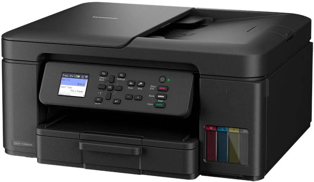 Imprimanta multifunctionala Brother Imprimanta multifunctionala Brother DCPT780DWRE1, neagra, 39cm, ecran color, imprimare duplex