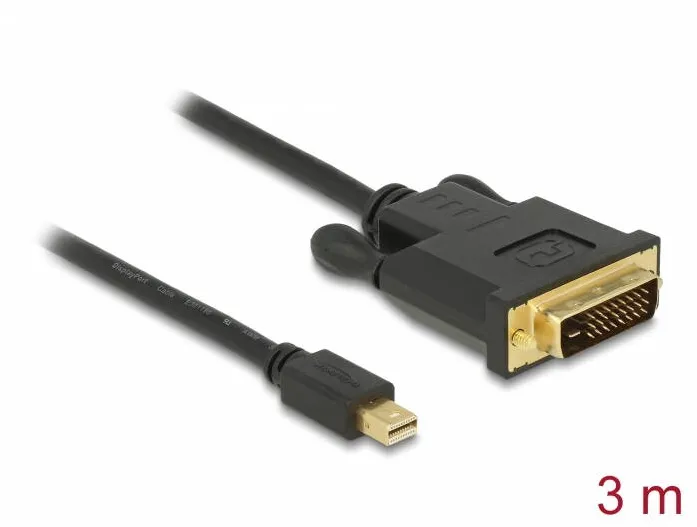 Cablu DELOCK mini DP 1.1 -> DVI (24+1) St/St 3.0m Negru