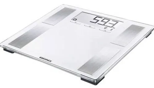 LEIFHEIT Cantar corporal digital, Soehnle, Sticla, max. 180 kg, Shape Sense Connect 100, Transparent/Gri