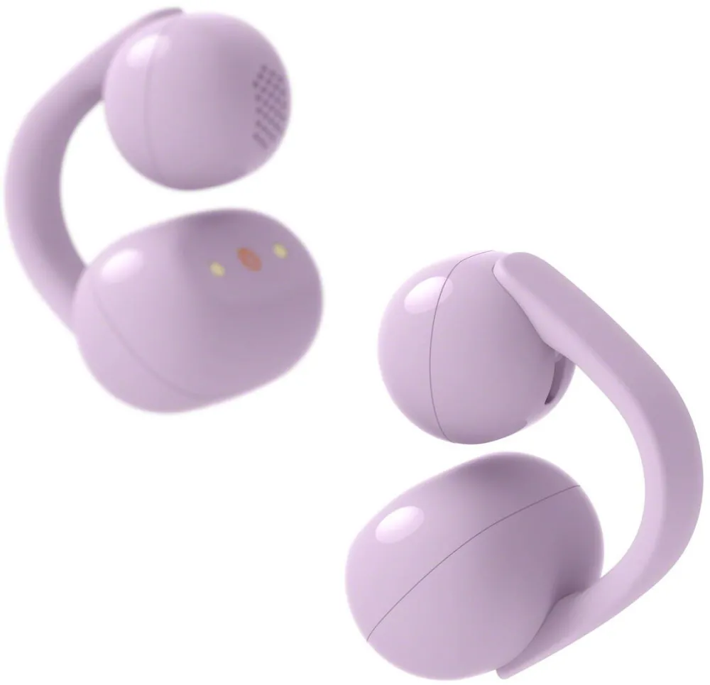 Casti Bluetooth Sony Casti Open-Ear Sony LinkBuds Clip WF-LC900V, True Wireless, Bluetooth, Fast Pair, IPX4, AI Voice Assist, Tap Control, 3 Moduri de Ascultare, Autonomie 37 ore, iOS si Android, Violet