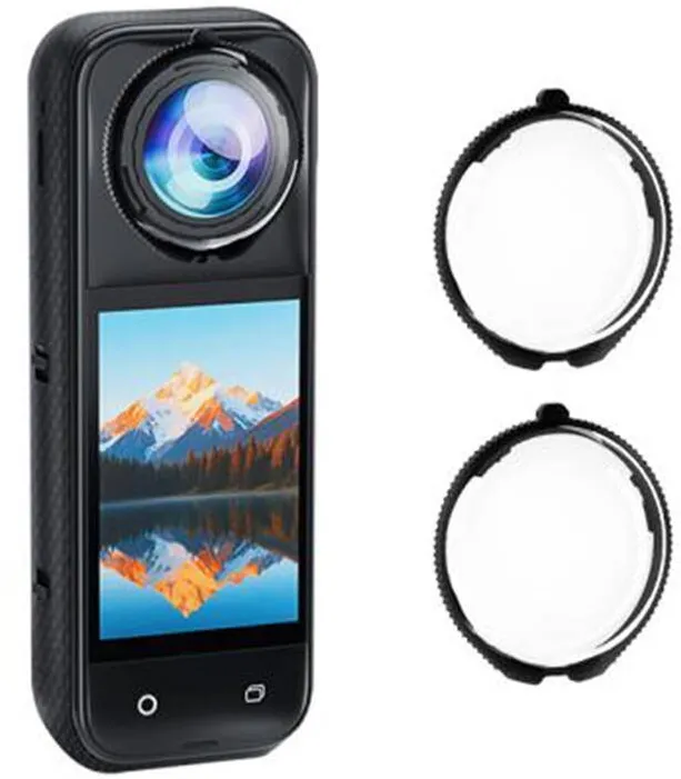 Puluz For Insta360 X5 PULUZ Rotating Optical Tempered Glass Lens Guard Protective Cover (Transparent)