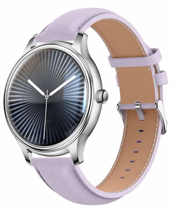 Smartwatch Colmi Smart L28 Silver-Purple + Purple leather strap