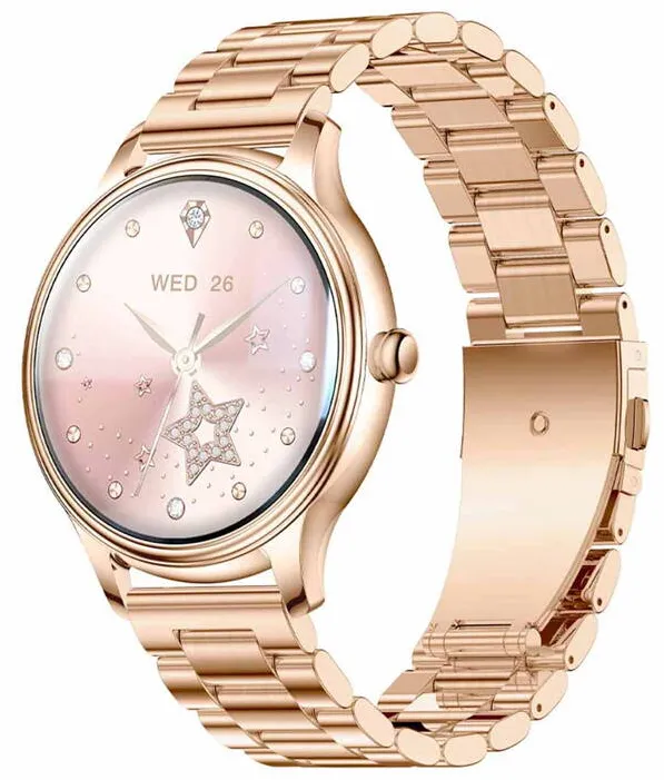 Smartwatch Colmi Smart L28 (Gold + Gold steel strap)