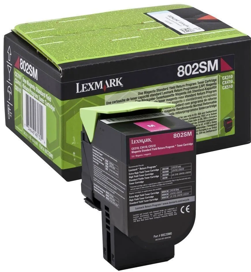 Toner imprimanta Lexmark 80C2SM0 Magenta