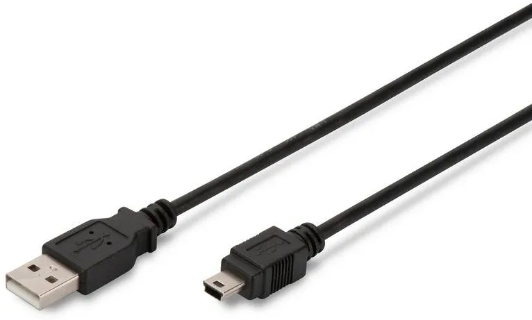 Assmann USB 2.0 tip A Male - miniUSB 2.0 tip B Male 1m, Negru