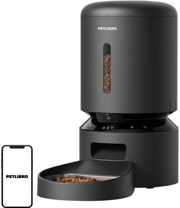 Petlibro Distribuitor de hrana Petlibro Granary cu camera, 5L (alb)