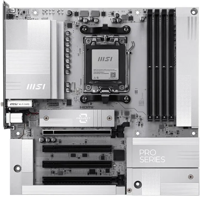 Placa de Baza MSI MSI AM5 PRO B850M-A WIFI PZ M-ATX AMD B850 Socket AM5 micro ATX