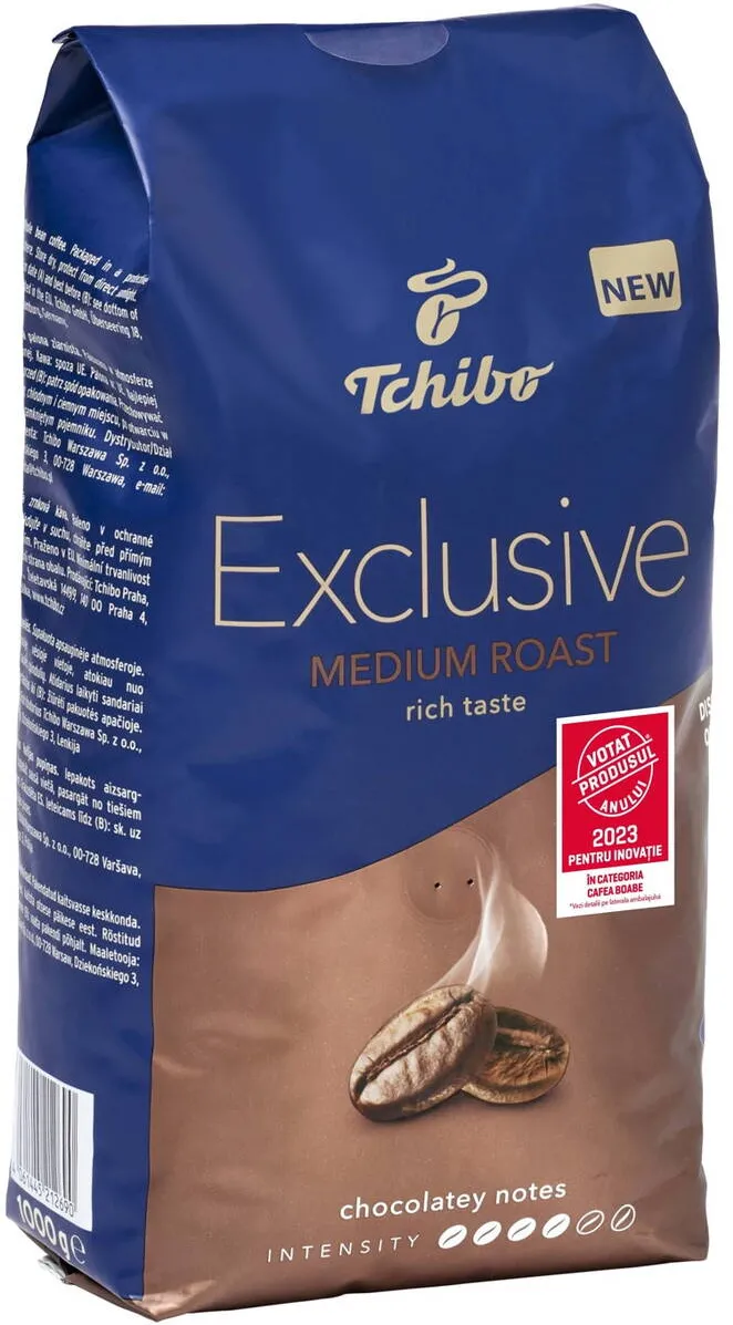 Tchibo Cafea boabe, Tchibo Exclusive Medium Roast, 1 kg