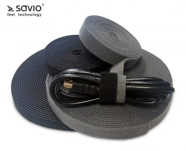 Modding PC SAVIO SAVIO Organizer for cables, Tape, Velcro, Black, 10m OC-01/B 1 pc