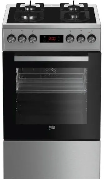 Aragaz FSMT55330DXDS, 4 arzatoare, 8 functii, 60 L, Inox