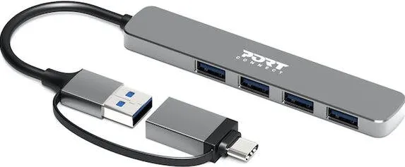 Docking Station PORT CONNECT PORT CONNECT Hub USB 4 Ports 3.0 Slim Combo for BtoC