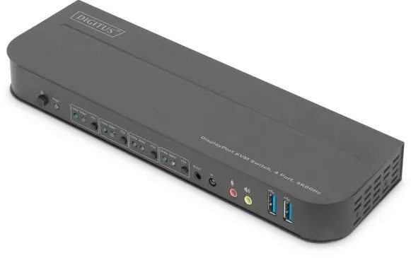 Switch KVM Digitus Distribuitor KVMP USB DisplayPort 1/4, Digitus