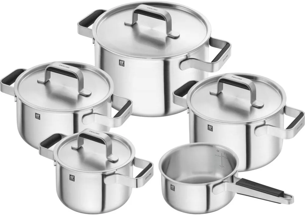 ZWILLING Set 5 oale ZWILLING Pure, inox, 16/20/24cm, cu capac, rezistente la zgarieturi
