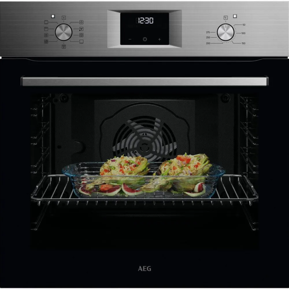 AEG Cuptor incorporabil AEG OU5AB20SM, 72 L, Clasa A+, Multifunctie, Grill, Curatare Aqualisis, Rezistent la Amprente, Control Tactil, Gri, 250°C