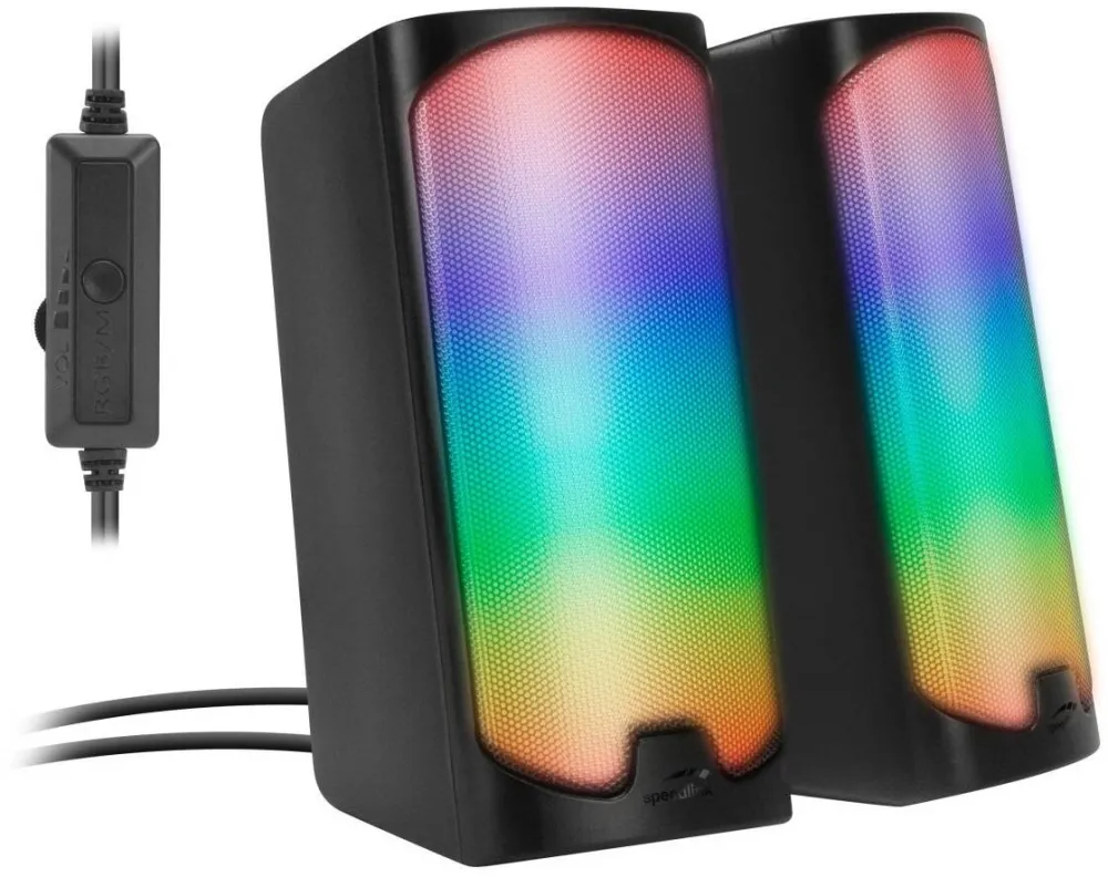 Boxe SpeedLink Boxe PC Speedlink Tonos RGB 2.0, 12W, Bluetooth, Black