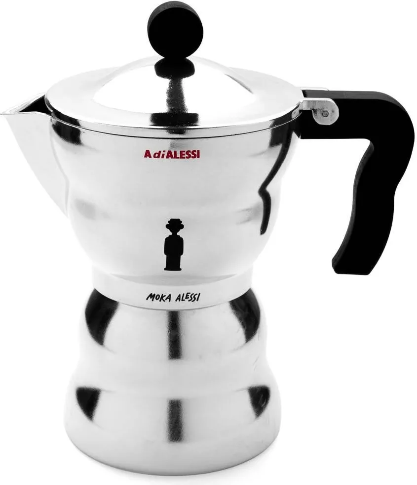 Alessi Espressor MOKA, Alessi, Aluminiu, 6 cesti, 300 ml