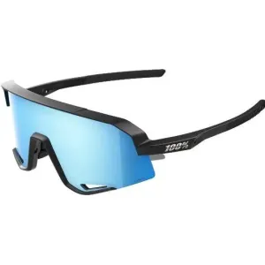 100% Ochelari de soare 100%, Slendale, Matte Black, lentile HiPER Blue Multilayer Mirror, 100% protectie UV