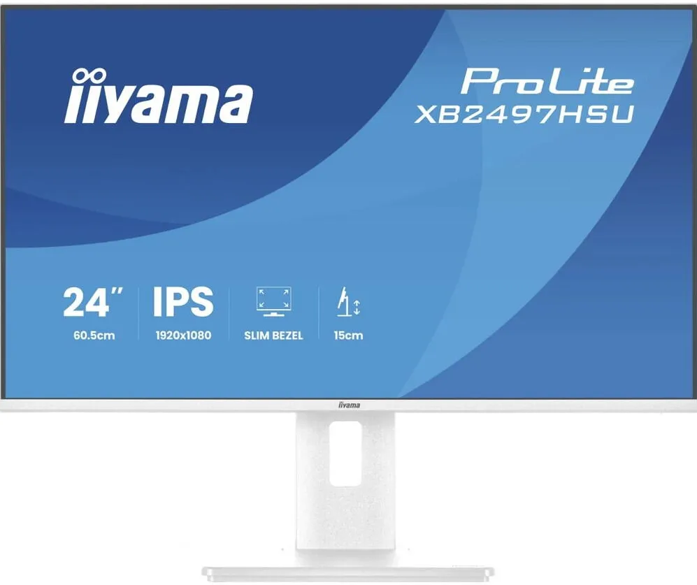 Monitor IIyama Monitor IPS LED Iiyama 23.8" XB2497HSU-W1, Full HD 1920 x 1080, HDMI, DiplayPort, Boxe, Pivot, 120 Hz, 4 ms Alb