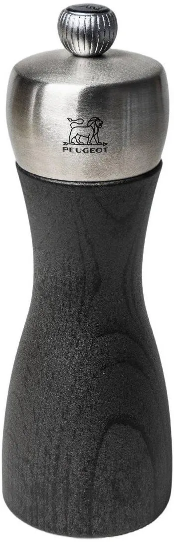 Peugeot Rasnita de sare, Peugeot, Lemn/Otel, 15 cm, Negru/Argintiu