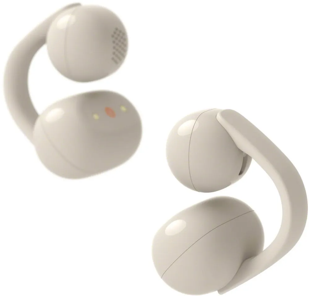 Casti Bluetooth Sony Open-Ear Sony LinkBuds Clip WF-LC900C, True Wireless, Bluetooth, Fast Pair, IPX4, AI Voice Assist, Tap Control, 3 Moduri de Ascultare, Autonomie 37 ore, iOS si Android, Gri-Bej