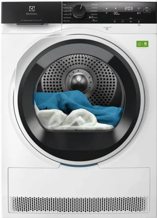 ELECTROLUX Uscator de rufe EW7D494RCE PerfectCare700 Ecoline, pompa de caldura, 9 kg, clasa B, Wi-Fi, motor Inverter, DelicateCare + Sensicare,Iluminare interioara, MixCARE, Refresh, EasyIron, , Adancime totala 66 cm, Alb
