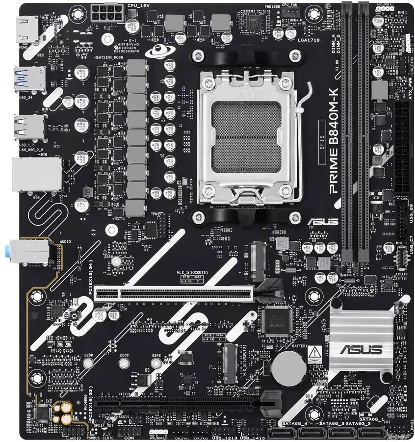 Placa de Baza Asus ASUS PRIME B840M-K AMD B840 Socket AM5 micro ATX