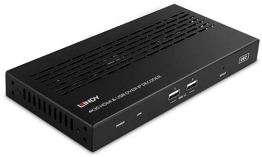 Adaptor Lindy Adap Lindy 4K30 HDMI & USB over IP Decoder