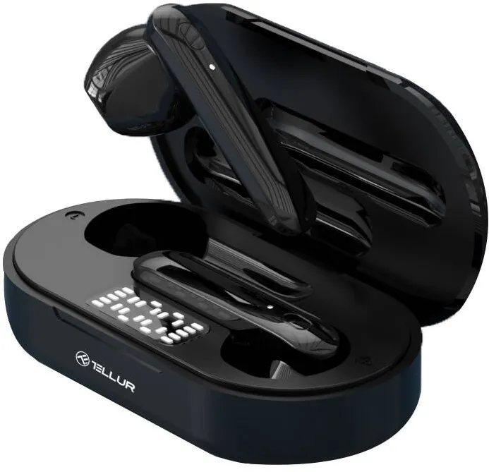 Casti Tellur Bluetooth Flip TWS, Negru