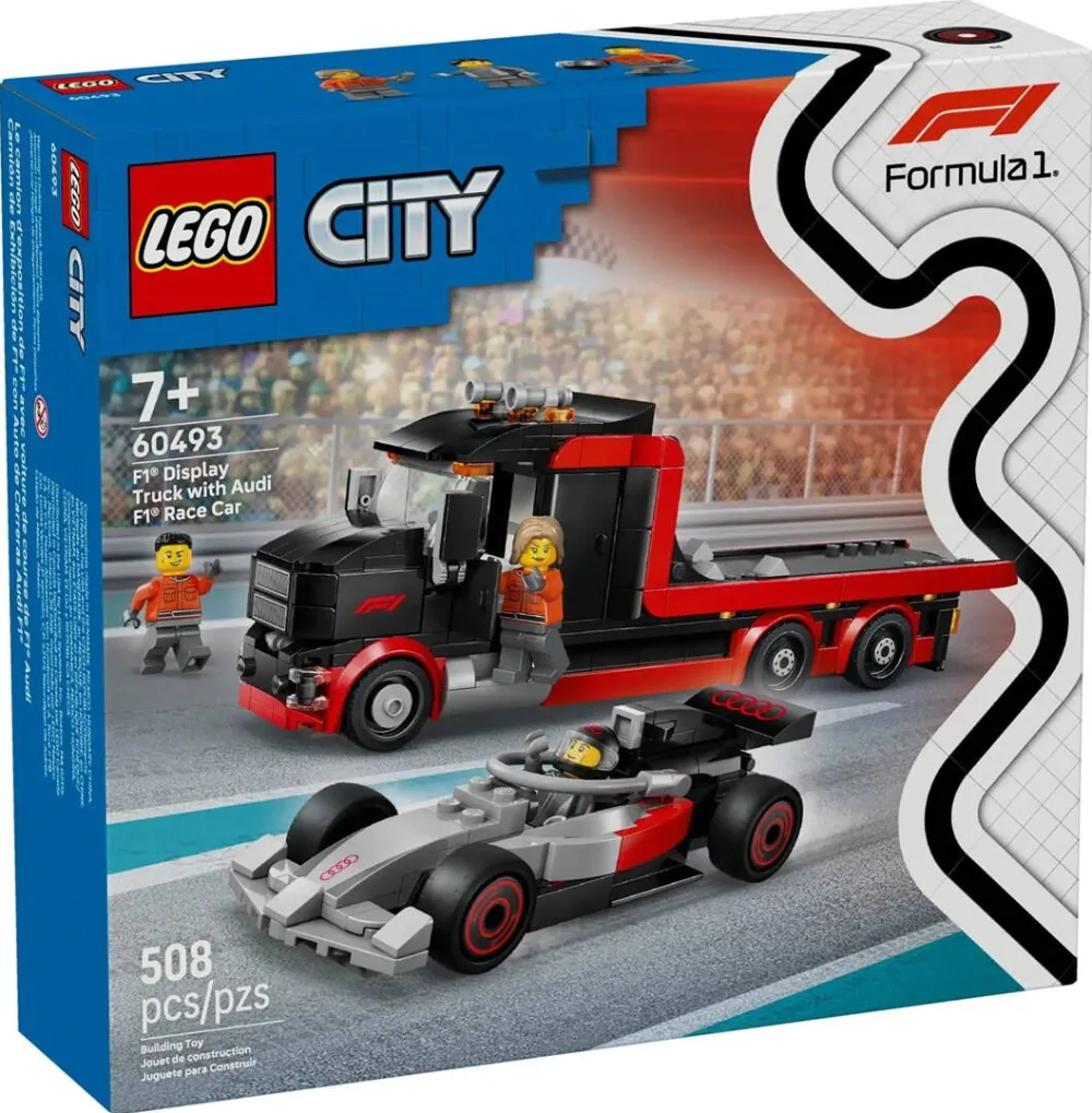 LEGO CITY 60493 F1 Display Truck with Audi F1 Race Car