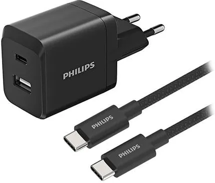 Philips INCARCATOR RETEA DUAL USB-A USB-C 45W PHILIPS