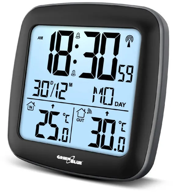 GREENBLUE Statie meteo Greenblue 60135 gri, baterie alba