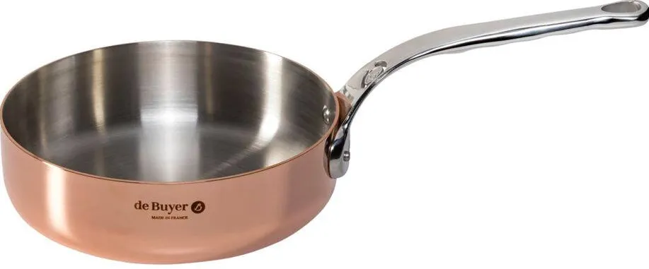 De Buyer Prima Matera Sauté Pan copper/steel. 20cm straight ind.